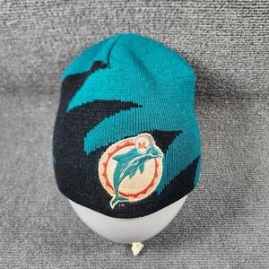 Vintage Miami Dolphins Hat Beanie Cap Sharktooth Logo Athletic Pro Line USA Made